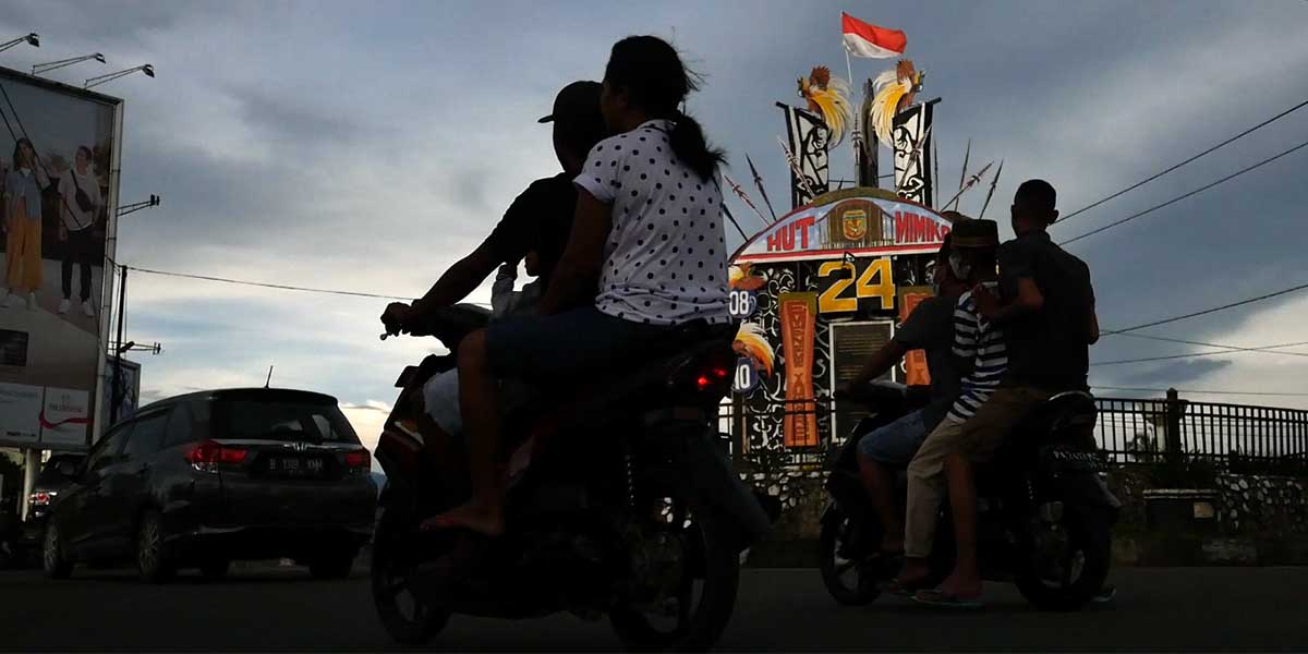 Bundaran Tugu Perdamaian Timika Indah. Dok/Papua60detik